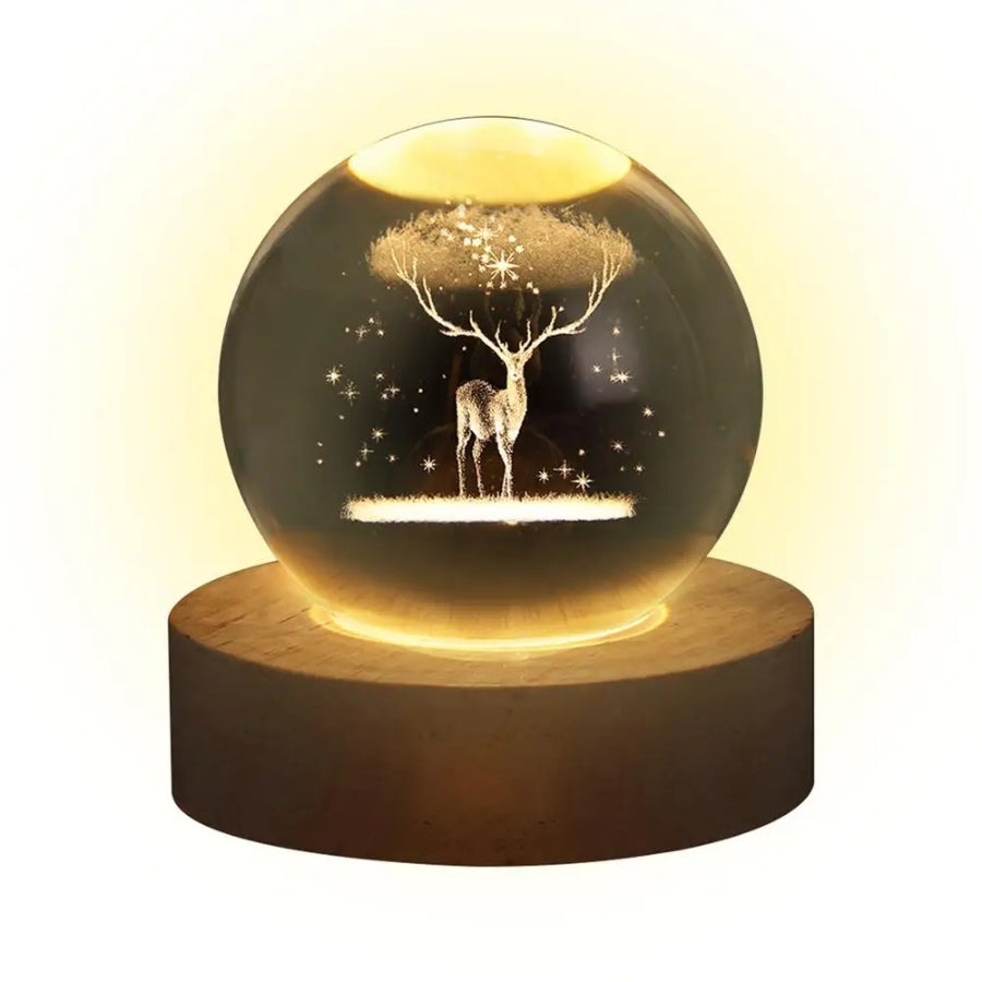 Esfera De Cristal Luz Led