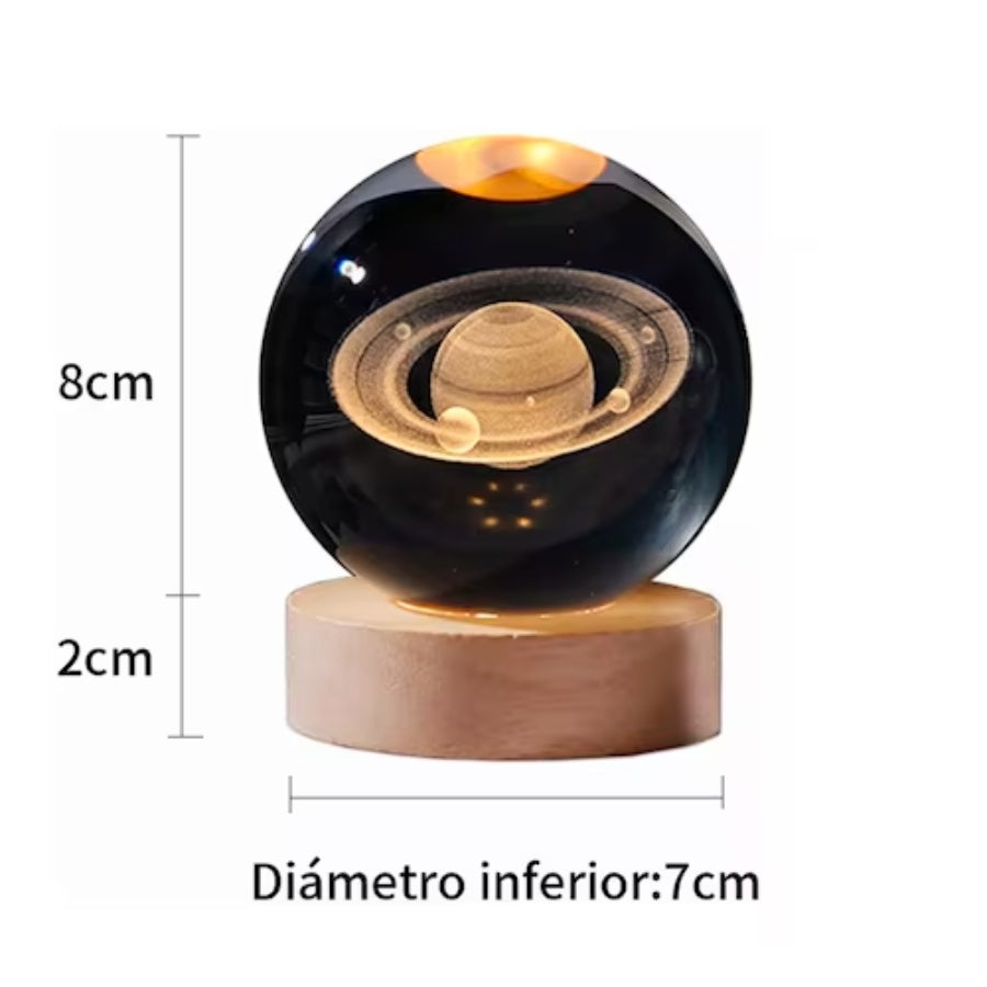 Esfera De Cristal Luz Led