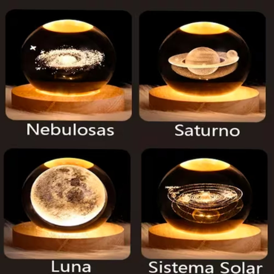 Esfera De Cristal Luz Led